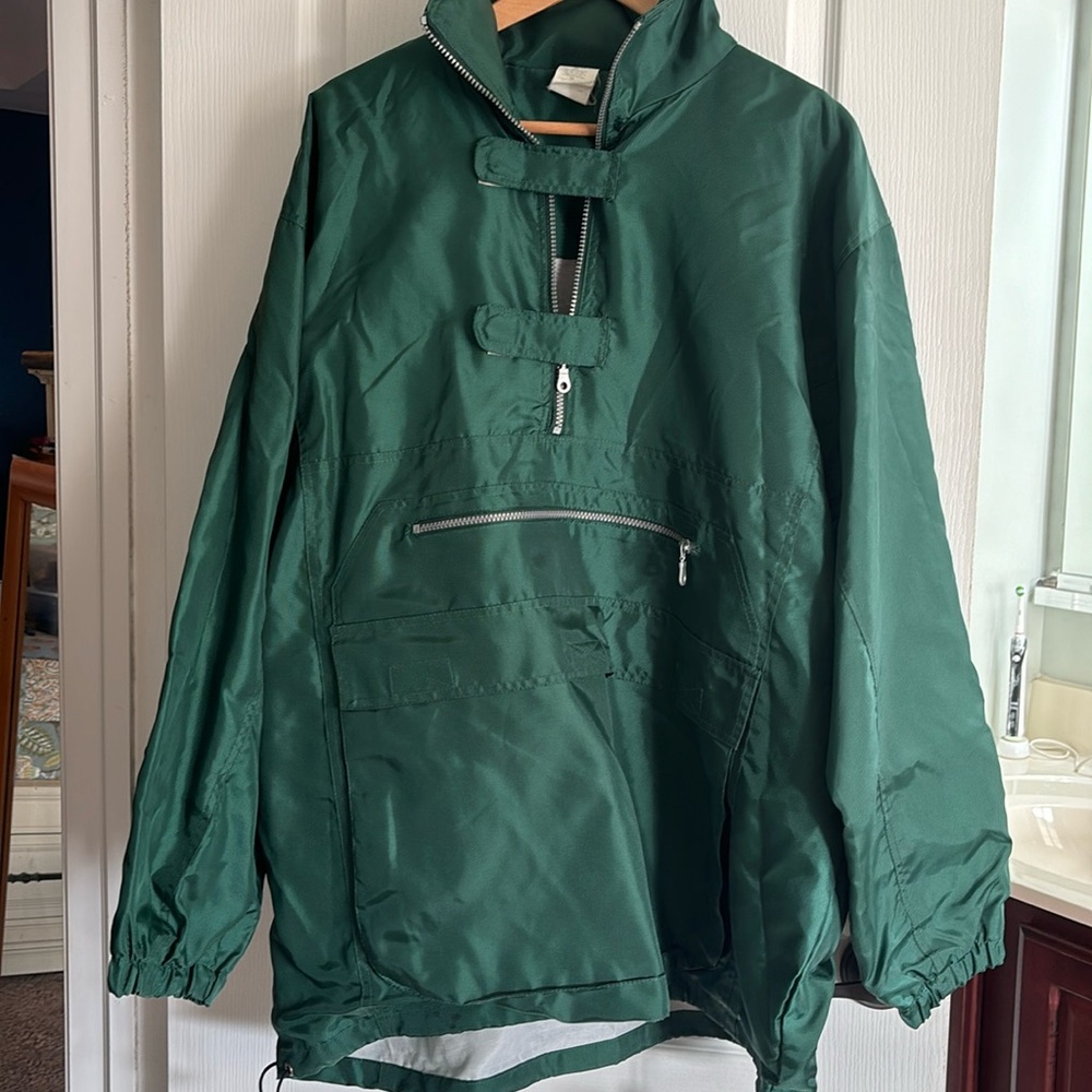 Green pullover jacket for man or woman.